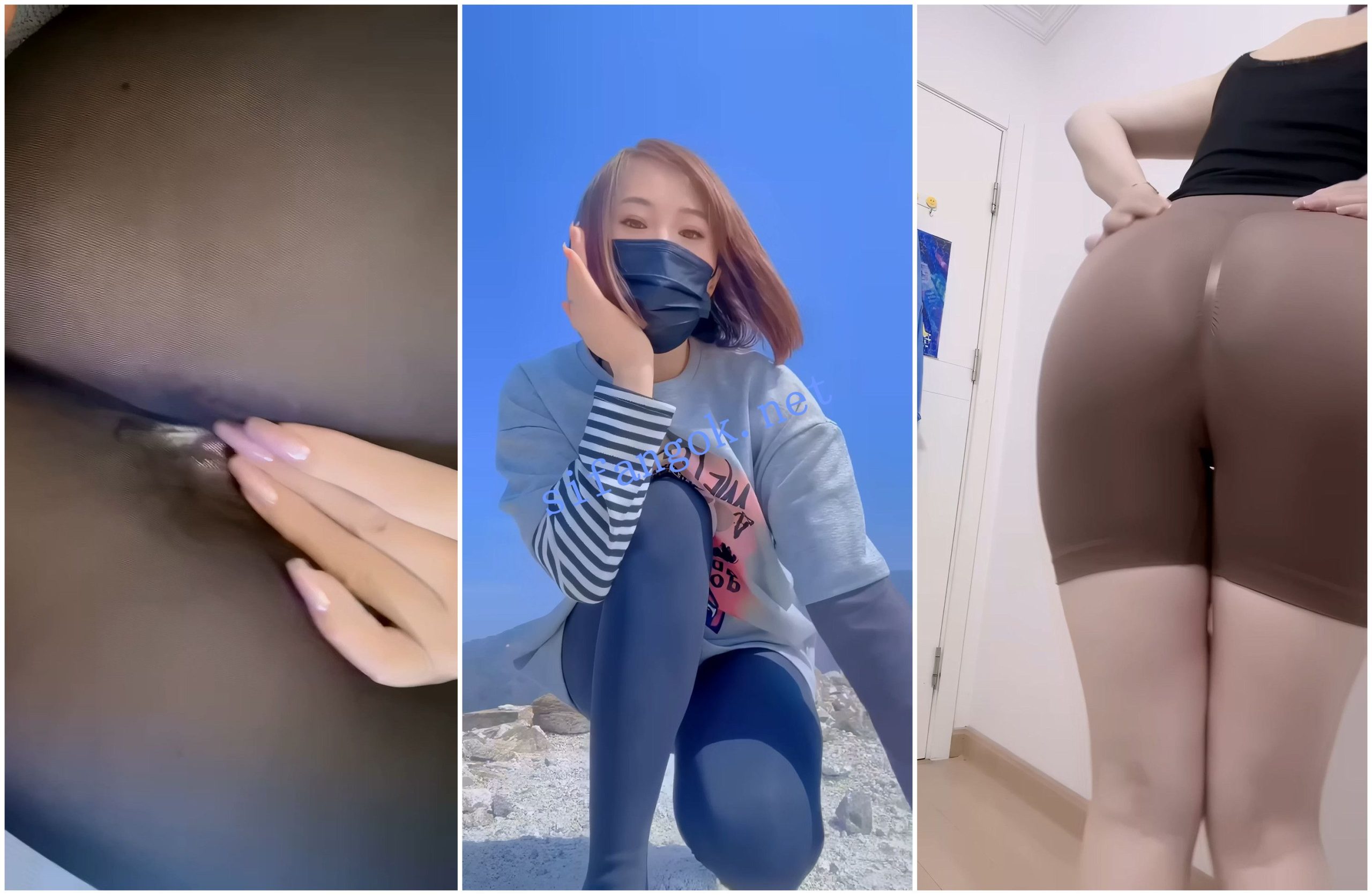 【快手抖音福利】【丫头 楠总 悠悠】揉奶骚舞瑜伽裤自慰【10V】【1.04G】